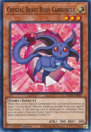 Crystal Beast Ruby Carbuncle - SDCB-EN001 - Common - 1st Edition