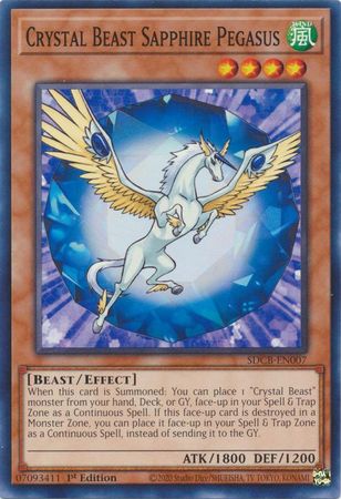 Crystal Beast Sapphire Pegasus - SDCB-EN007 - Common - 1st Edition