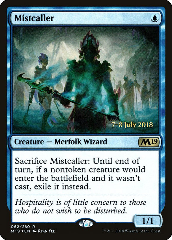 Mistcaller  - M19 - Rare - Prerelease Foil