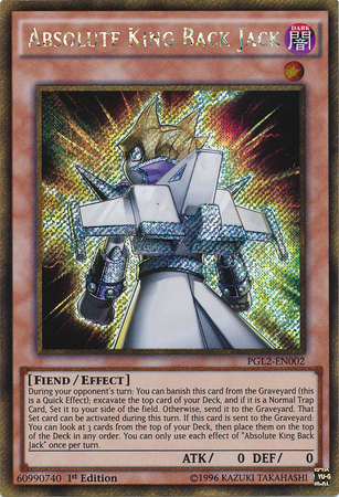 Absolute King Back Jack - PGL2-EN002 - Gold Secret Rare - Unlimited