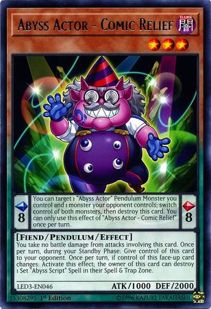 Abyss Actor - Comic Relief - LED3-EN046 - Rare - 1st Edition