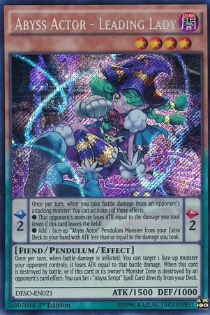 Abyss Actor - Leading Lady - DESO-EN021 - Secret Rare - 1st Edition