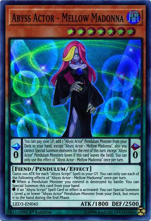 Abyss Actor - Mellow Madonna - LED3-EN045 - Super Rare - 1st Edition