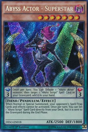 Abyss Actor - Superstar - DESO-EN018 - Secret Rare - 1st Edition