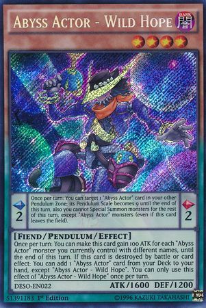 Abyss Actor - Wild Hope - DESO-EN022 - Secret Rare - 1st Edition