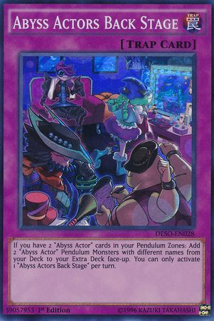 Abyss Actors Back Stage - DESO-EN028 - Super Rare - 1st Edition