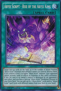 Abyss Script - Rise of the Abyss King - DESO-EN027 - Secret Rare - 1st Edition