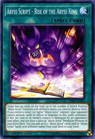 Abyss Script - Rise of the Abyss King - LED3-EN054 - Common - 1st Edition