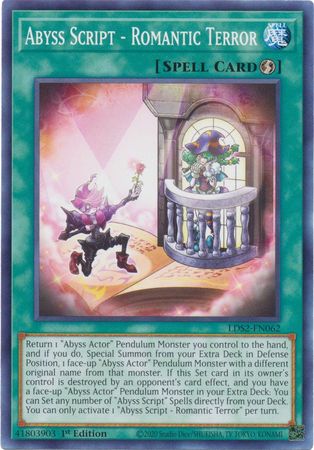 Abyss Script - Romantic Terror - LDS2-EN062 - Common - 1st Edition