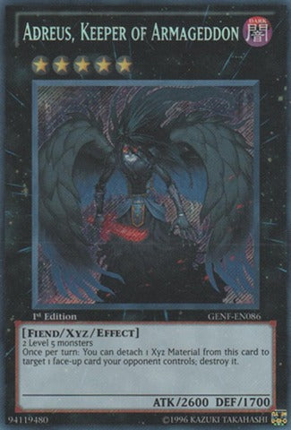 Adreus, Keeper of Armageddon - GENF-EN086 - Secret Rare - 1st Edition