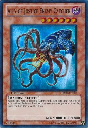 Ally of Justice Enemy Catcher - HA02-EN020 - Super Rare - 1st Edition