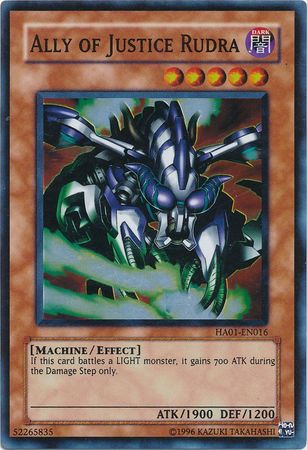 Ally of Justice Rudra - HA01-EN016 - Super Rare - Unlimited