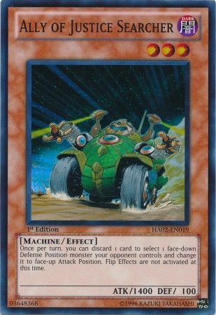 Ally of Justice Searcher - HA02-EN019 - Super Rare - 1st Edition