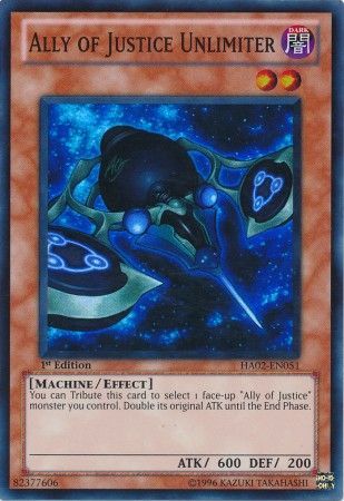 Ally of Justice Unlimiter - HA02-EN051 - Super Rare - 1st Edition