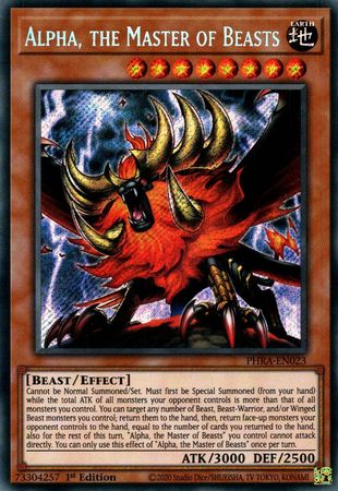 Alpha, the Master of Beasts - PHRA-EN023 - Secret Rare - 1st Edition