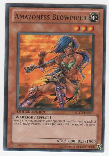 Amazoness Blowpiper - GLD3-EN007 - Common - Limited