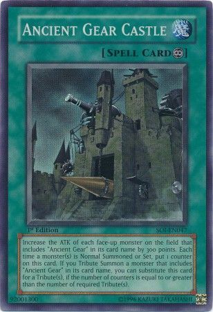 Ancient Gear Castle - SOI-EN047 - Super Rare - 1st Edition