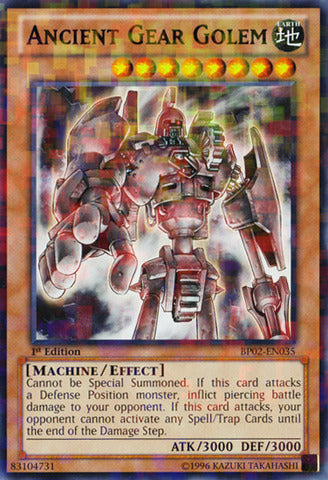 Ancient Gear Golem - BP02-EN035 - Mosaic Rare - 1st Edition