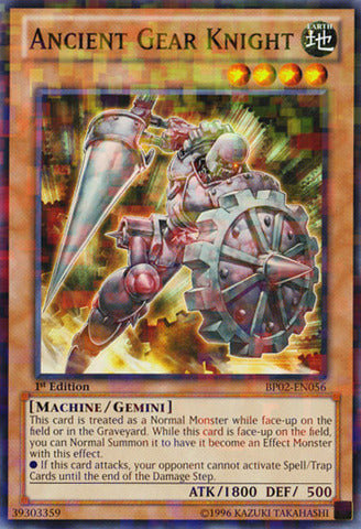 Ancient Gear Knight - BP02-EN056 - Mosaic Rare - 1st Edition