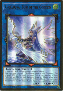 Apollousa, Bow of the Goddess (Alternate Art) - MAGO-EN041 - Premium Gold Rare - 1st Edition