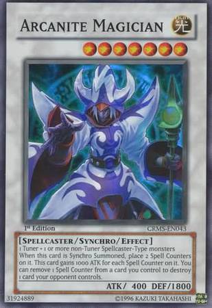 Arcanite Magician - CRMS-EN043 - Super Rare - 1st Edition