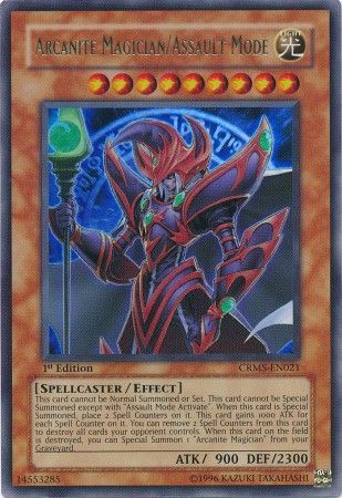Arcanite Magician/Assault Mode - CRMS-EN021 - Ultra Rare - 1st Edition