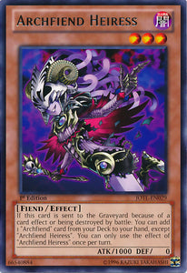 Archfiend Heiress - JOTL-EN029 - Rare - 1st Edition