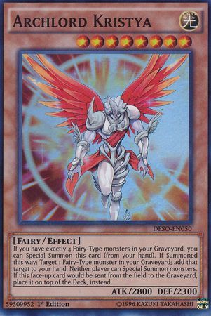 Archlord Kristya - DESO-EN050 - Super Rare - 1st Edition