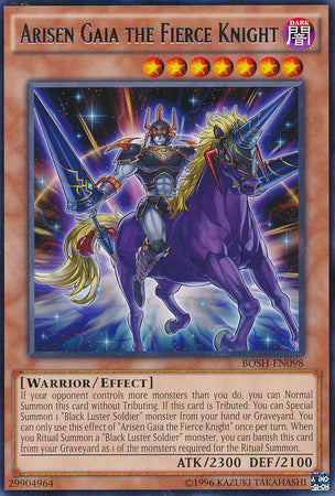 Arisen Gaia the Fierce Knight - BOSH-EN098 - Rare - Unlimited