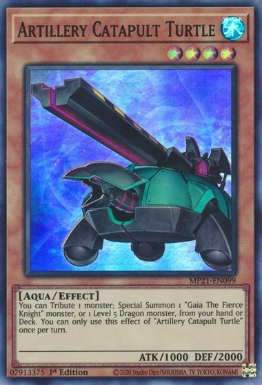 Artillery Catapult Turtle - MP21-EN099 - Super Rare - 1st Edition