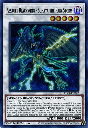 Assault Blackwing - Sohaya the Rain Storm - BLAR-EN062 - Ultra Rare - 1st Edition