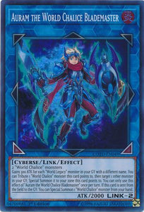 Auram the World Chalice Blademaster - COTD-EN049 - Super Rare - 1st Edition