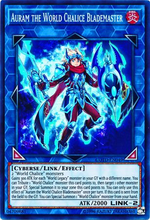 Auram the World Chalice Blademaster - COTD-EN049 - Super Rare - Unlimited