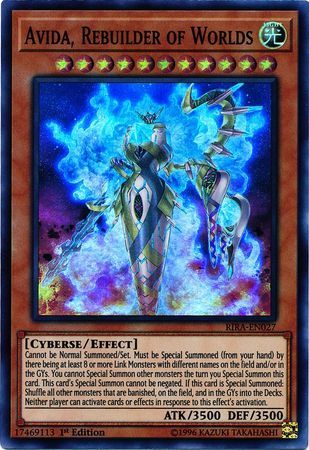 Avida  Rebuilder of Worlds - RIRA-EN027 - Super Rare - 1st Edition