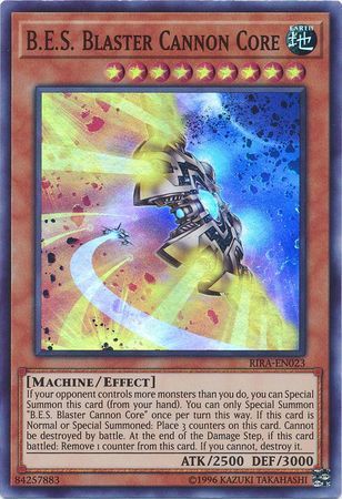 B.E.S. Blaster Cannon Core - RIRA-EN023 - Super Rare - Unlimited