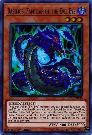 Basilius, Familiar of the Evil Eye - INCH-EN030 - Super Rare - 1st Edition