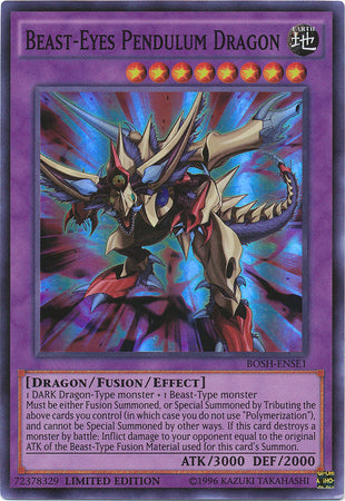 Beast-Eyes Pendulum Dragon - BOSH-ENSE1 - Super Rare - Limited