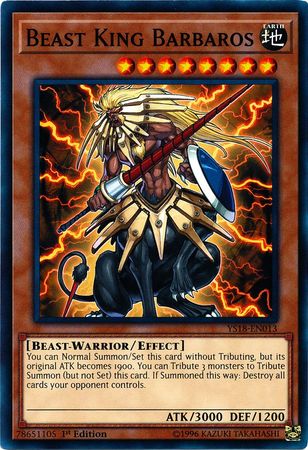 Beast King Barbaros - YS18-EN013 - Common - 1st Edition