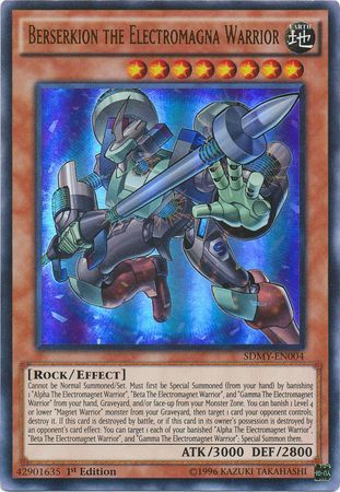 Berserkion the Electromagna Warrior - SDMY-EN004 - Ultra Rare - 1st Edition