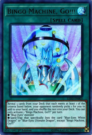 Bingo Machine, Go!!! - LED3-EN003 - Ultra Rare - 1st Edition