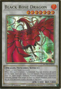 Black Rose Dragon (Alternate Art) - MGED-EN026 - Premium Gold Rare - 1st Edition