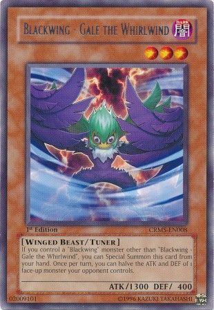 Blackwing - Gale the Whirlwind - CRMS-EN008 - Rare - 1st Edition