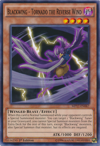 Blackwing - Tornado the Reverse Wind - MP17-EN067 - Common - 1st Edition