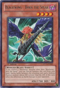 Blackwing - Bora the Spear - DP11-EN002 - Rare - 1st Edition