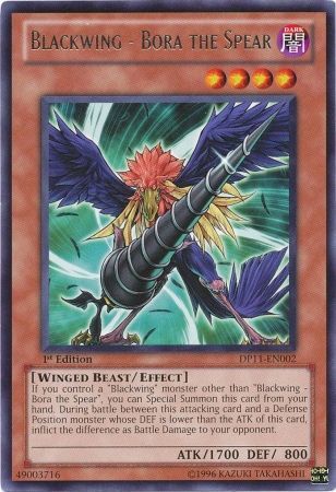 Blackwing - Bora the Spear - DP11-EN002 - Rare - 1st Edition