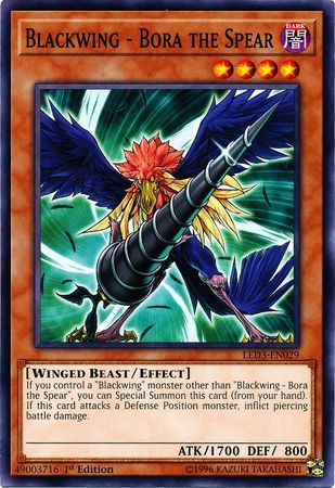 Blackwing - Bora the Spear - LED3-EN029 - Common - 1st Edition