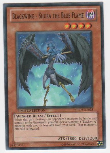 Blackwing - Shura the Blue Flame - GLD3-EN025 - Common - Limited