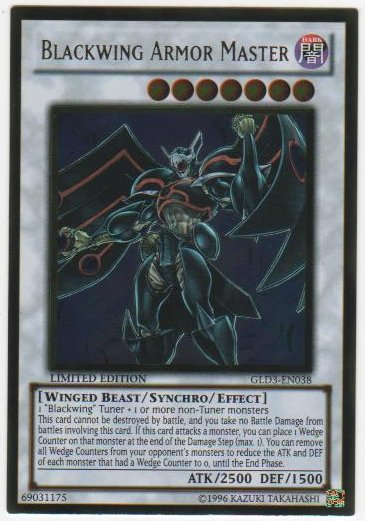 Blackwing Armor Master - GLD3-EN038 - Gold Rare - Limited