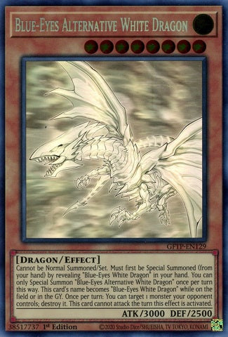 Blue-Eyes Alternative White Dragon - GFTP-EN129 - Ghost Rare - 1st Edition