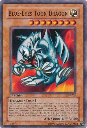 Blue-Eyes Toon Dragon - SDP-020 - Common - 1st Edition